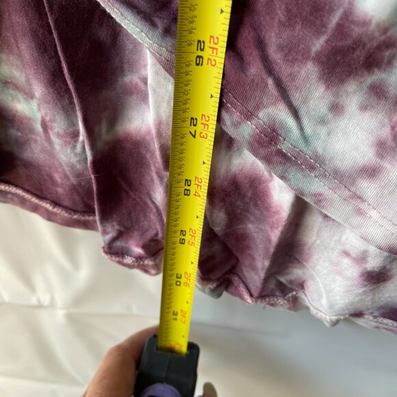 Time and Tru Tie Died Purple\Green T-Shirt L 12-14 - Picture 4 of 6